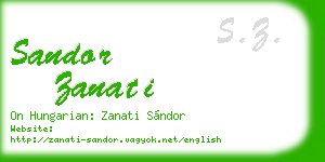 sandor zanati business card